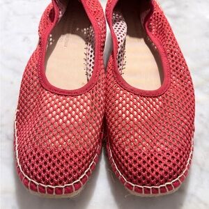 Naguisa Red Mesh Espadrilles